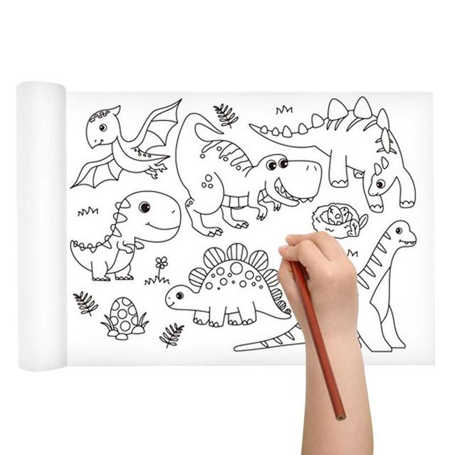 Kids Drawing Paper Large Coloring Roll For Kids Sticky Drawing Paper Roll  For Toddler Giant Coloring